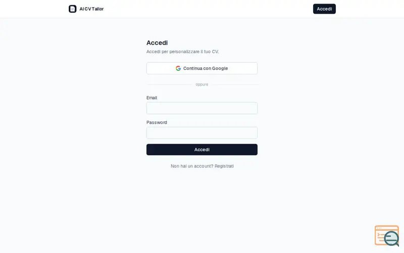 Screenshot of AI CV Tailor
