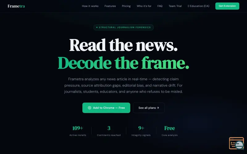 Screenshot of Frametra