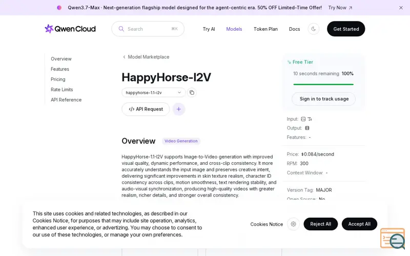 Screenshot of HappyHorse 1.1