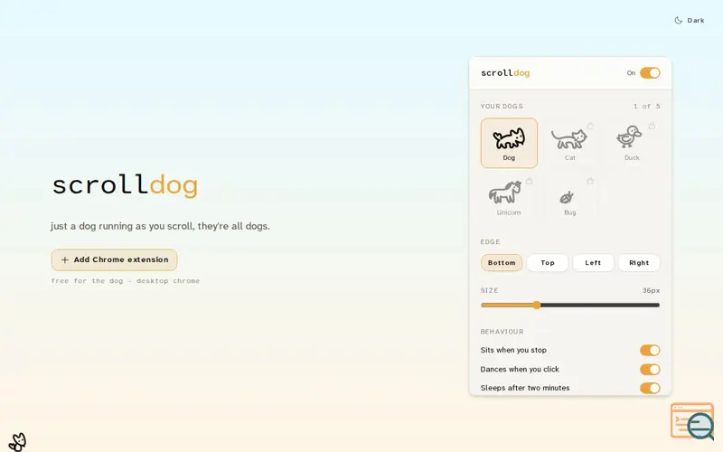 Screenshot of ScrollDog