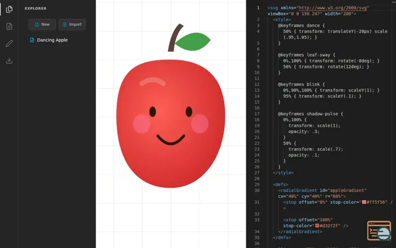 Screenshot of SimpleVG