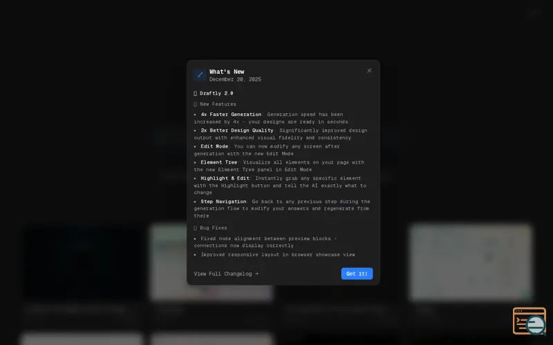 Screenshot of Draftly