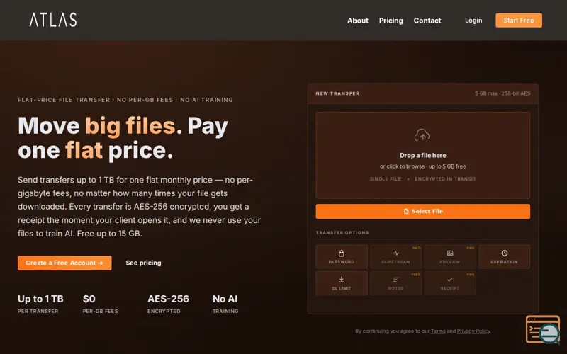 Screenshot of Send Atlas