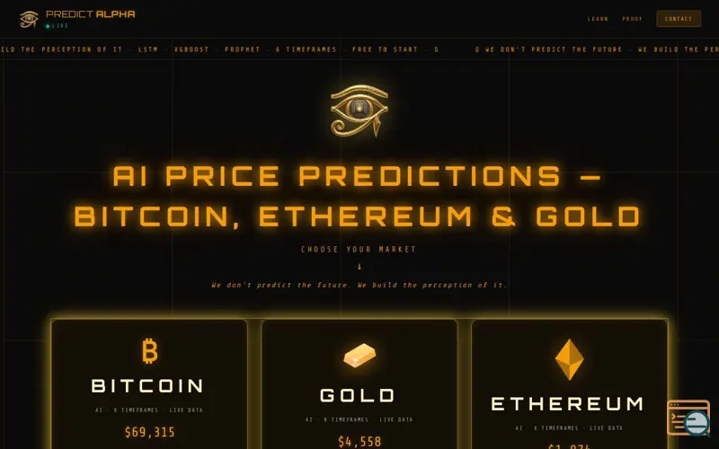 Screenshot of PredictAlpha