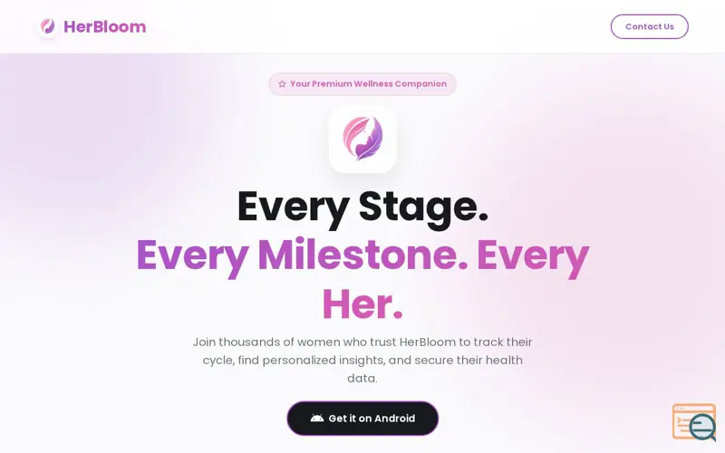 Screenshot of HerBloom