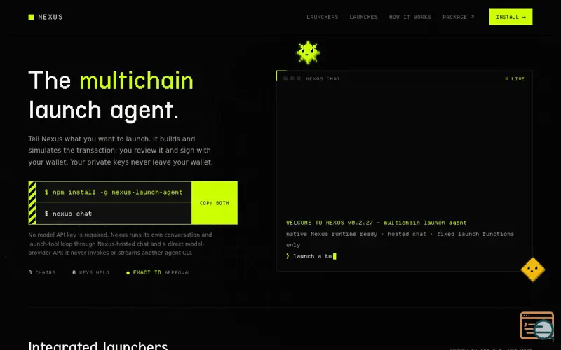 Screenshot of NEXUS
