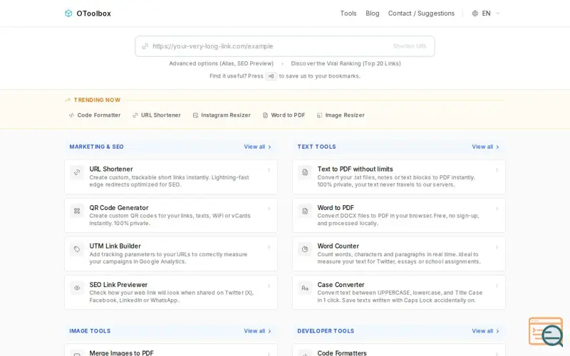 Screenshot of OToolbox