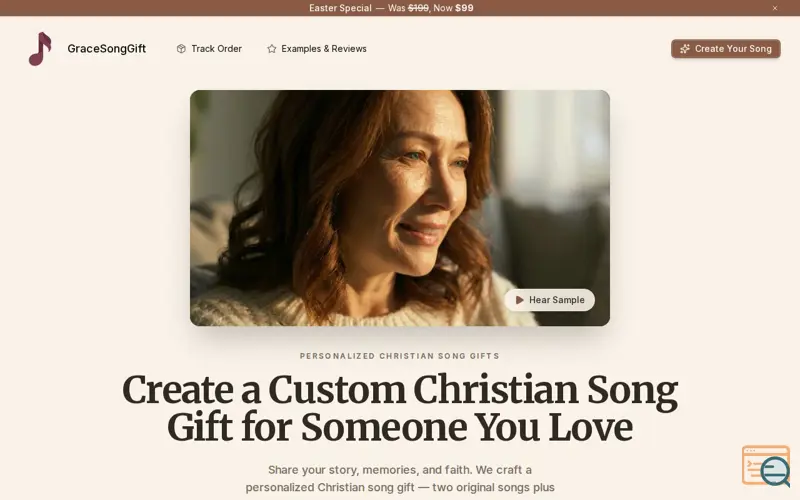 Screenshot of GraceSongGift