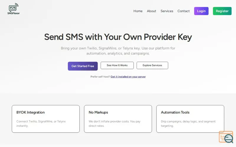 Screenshot of smsflexor, a launch using KEDA