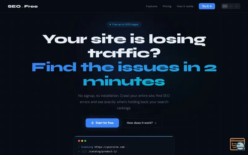 Screenshot of SEO Free