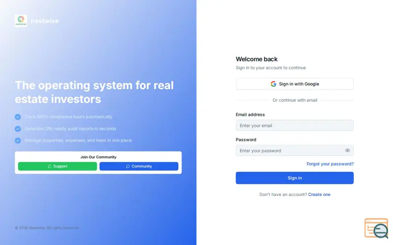 Screenshot of Nestwise