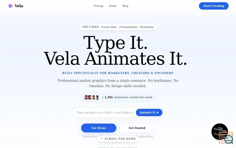 Screenshot of Vela