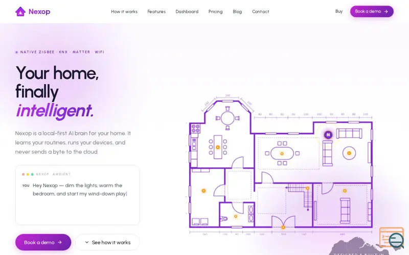 Screenshot of Nexop, a launch using Motion