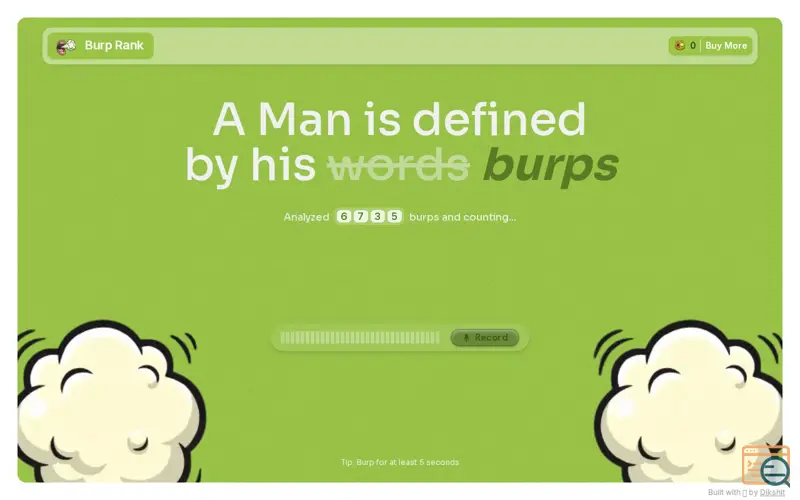 Screenshot of BurpRank
