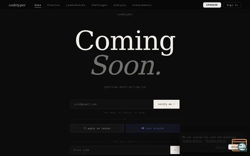 Screenshot of codetyper