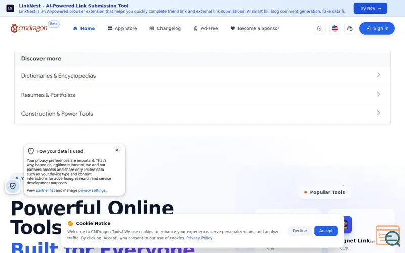 Screenshot of CMDragon Tools