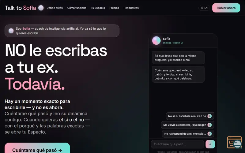 Screenshot of Sofía • Tu coach que entiende tu corazón