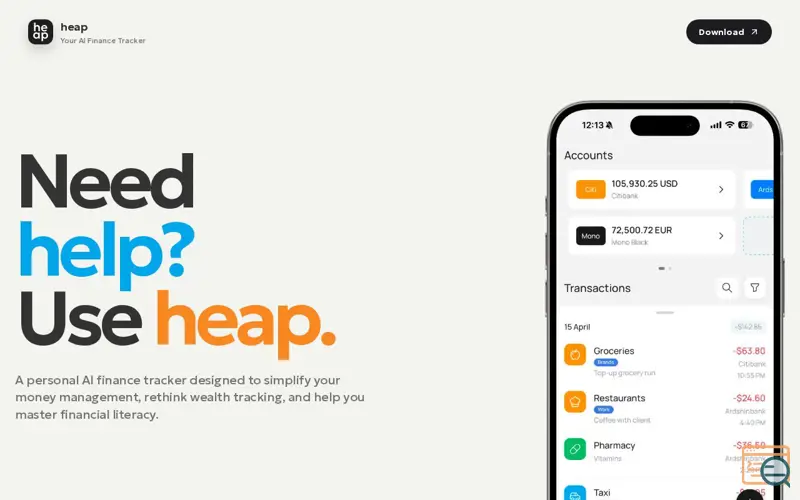 Screenshot of heap
