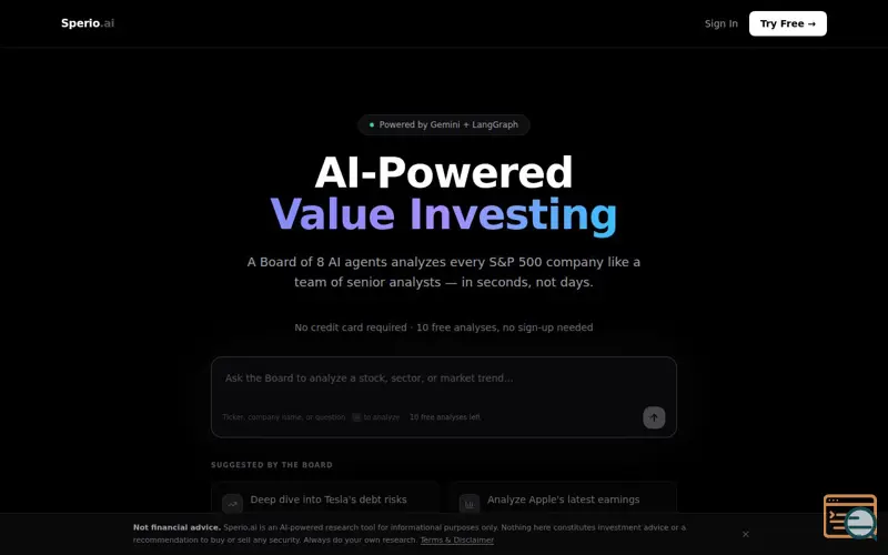 Screenshot of Sperio