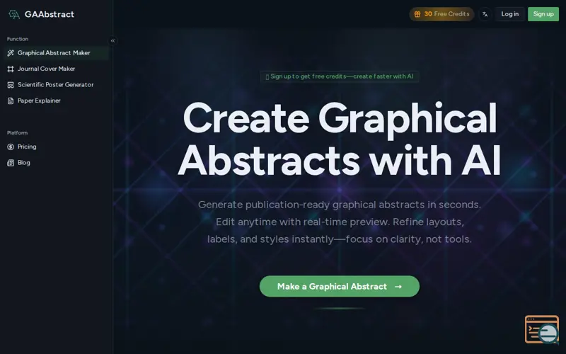 Screenshot of GAAbstract