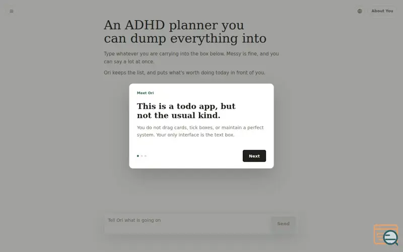 Screenshot of One Thing at a Time | ADHD planner that hides the pile
