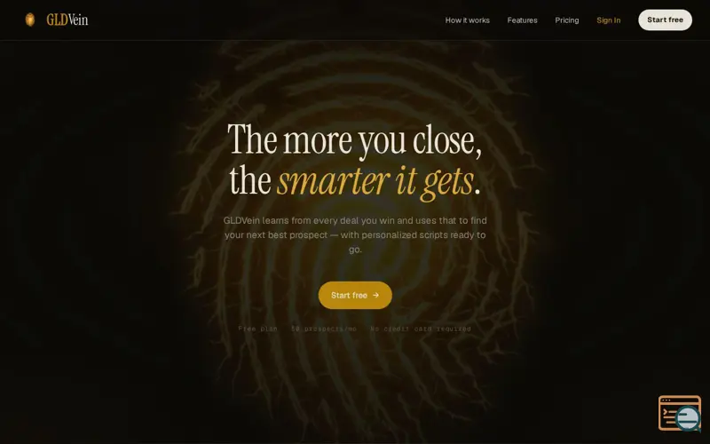 Screenshot of GLDVein