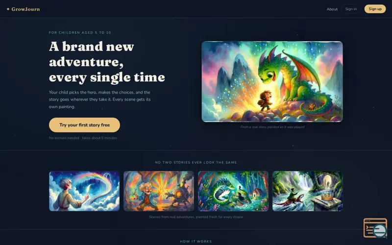 Screenshot of GrowJourn
