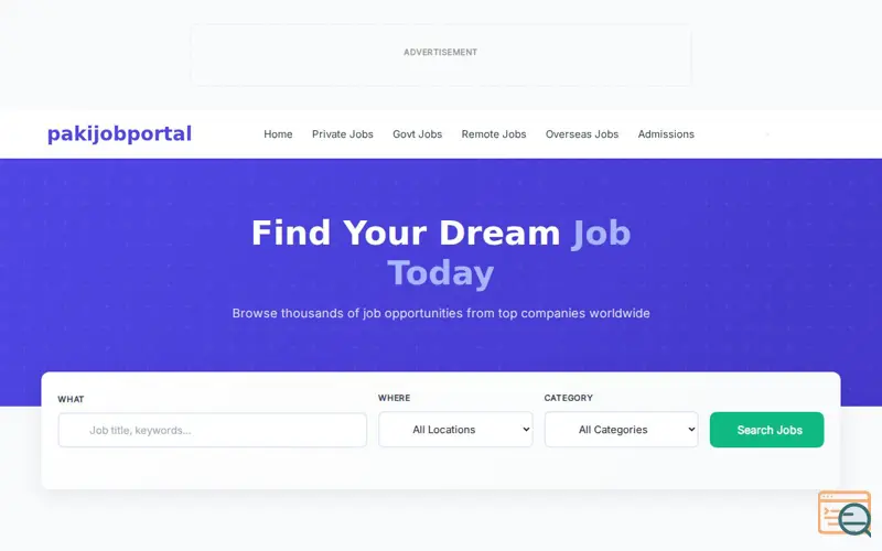 Screenshot of pakijobportal