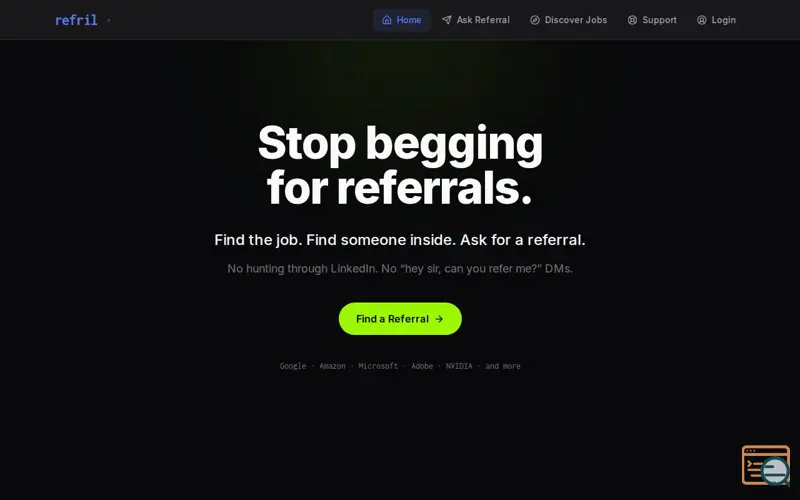 Screenshot of Refril