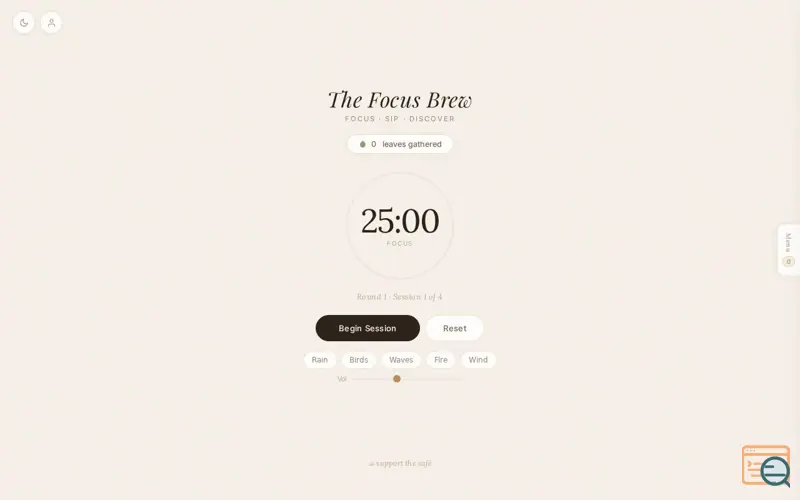 Screenshot of The Focus Brew