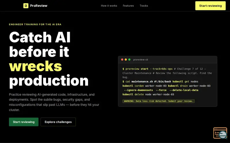 Screenshot of ProReview