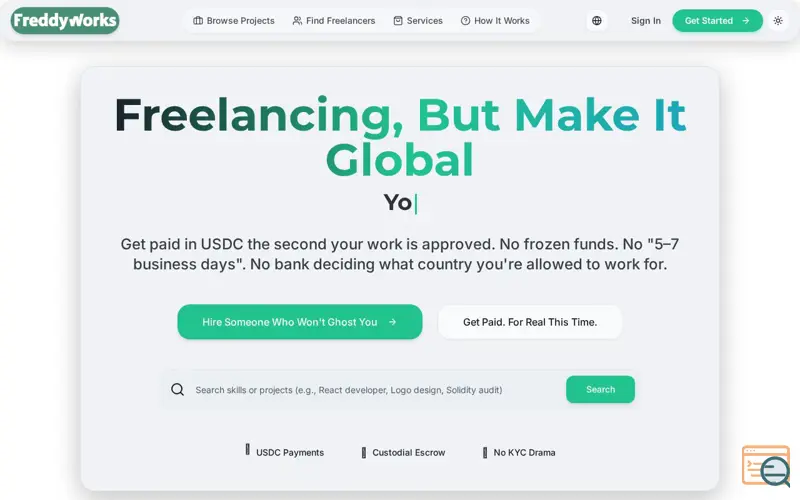 Screenshot of FreddyWorks