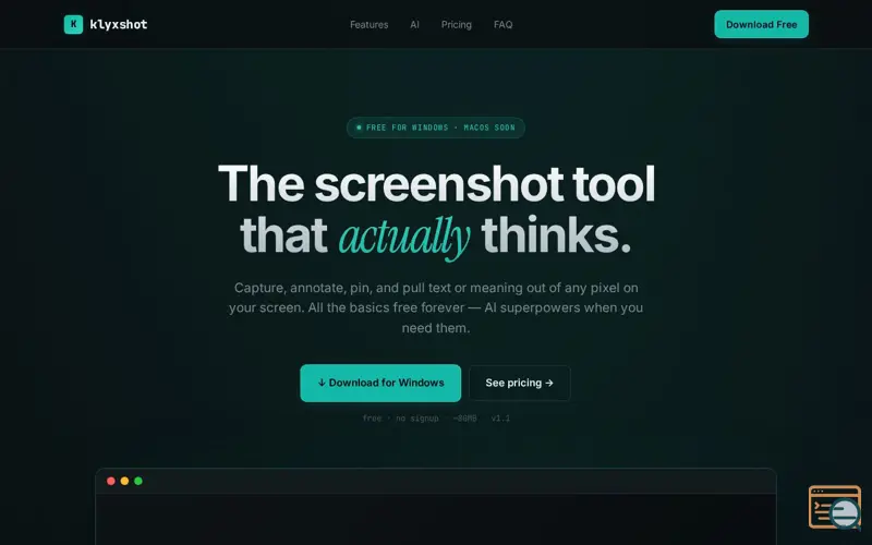 Screenshot of Klyxshot