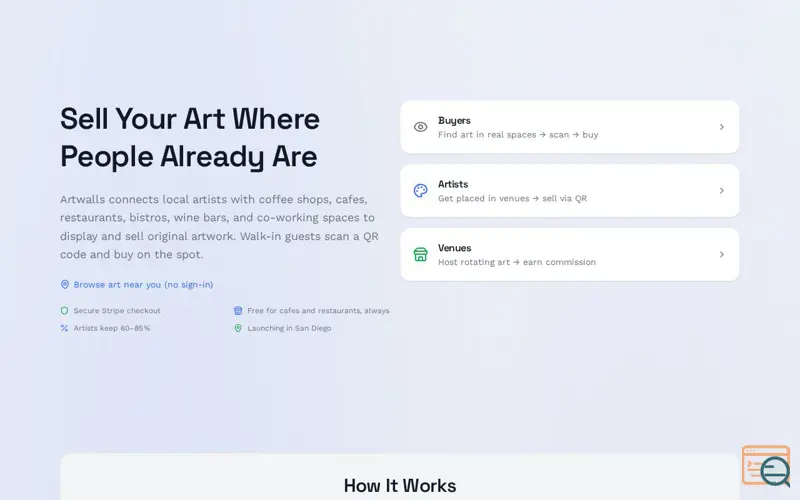 Screenshot of Artwalls