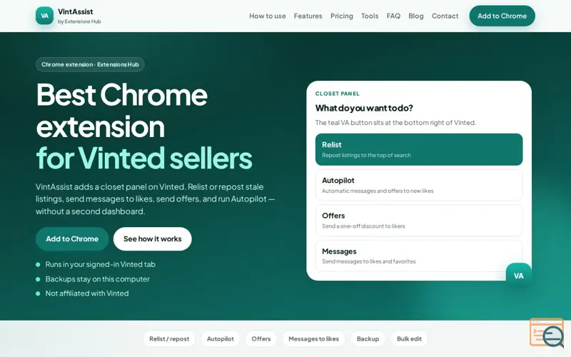 Screenshot of VintAssist
