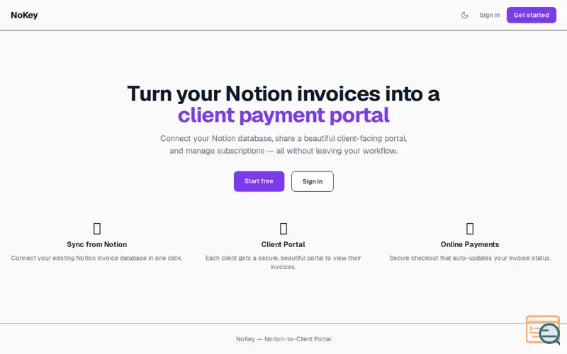 Screenshot of NoKey