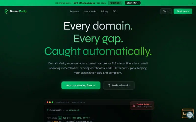 Screenshot of Domain Verity - Domain Monitoring