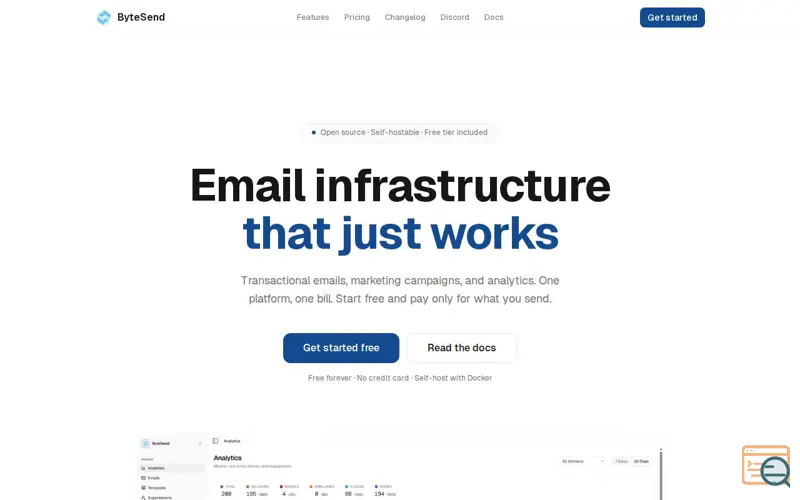 Screenshot of ByteSend