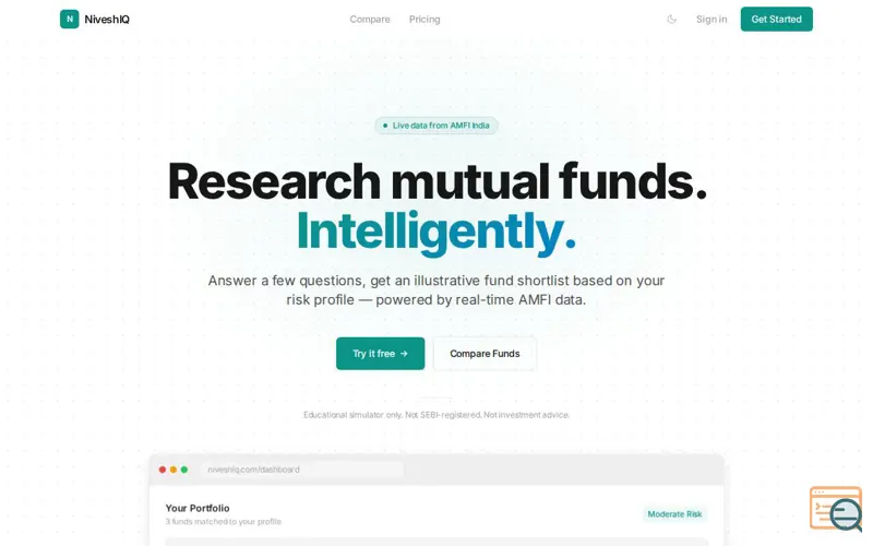 Screenshot of NiveshIQ