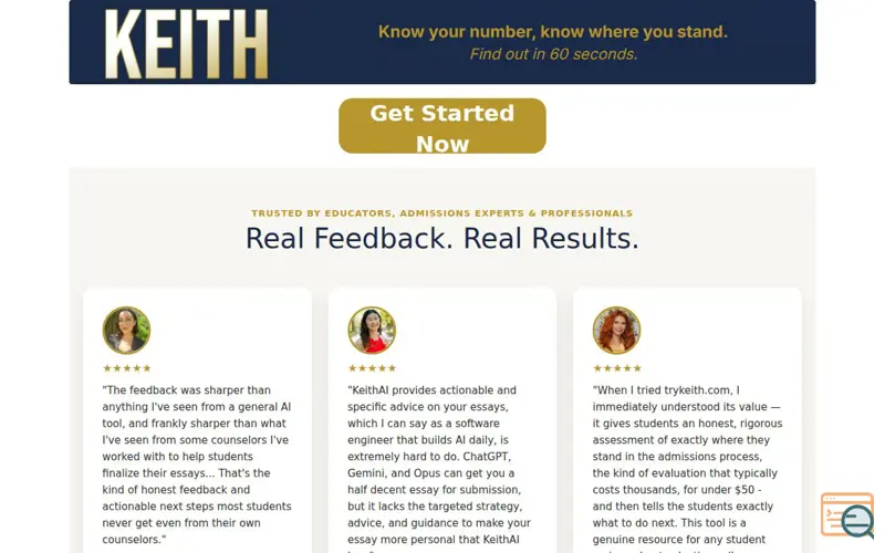 Screenshot of Keith