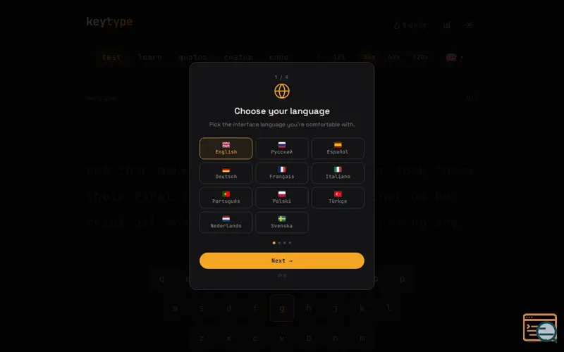 Screenshot of KeyType