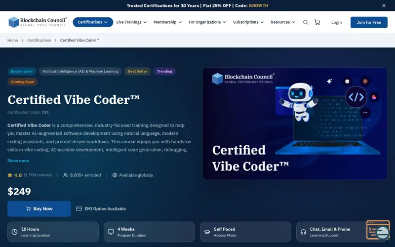Screenshot of Certified Vibe Coder™