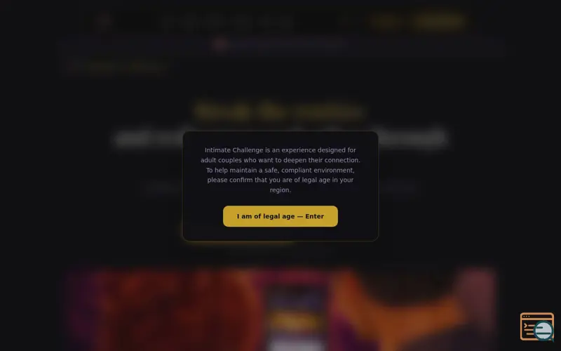 Screenshot of Intimate Challenge