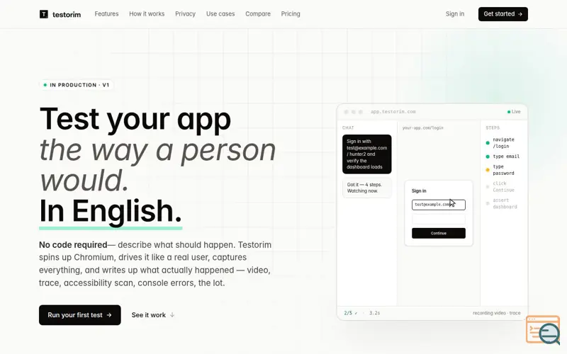 Screenshot of Testorim