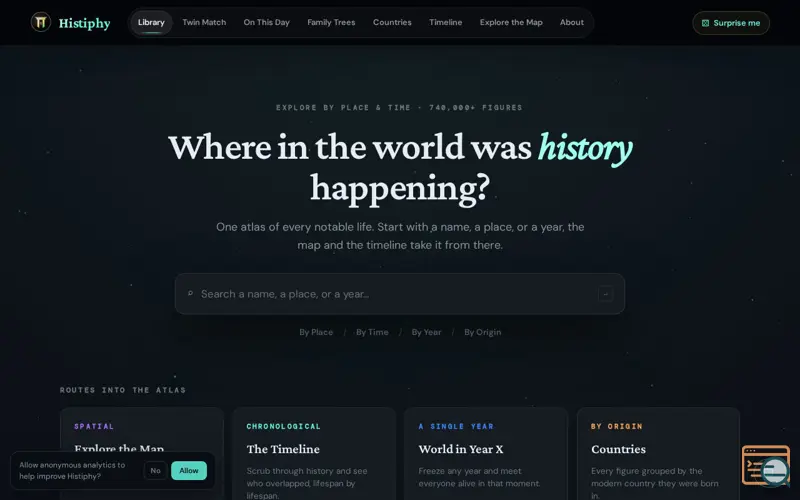 Screenshot of Histiphy