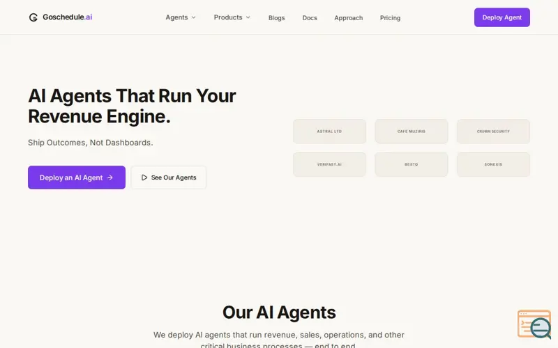 Screenshot of Goschedule.ai