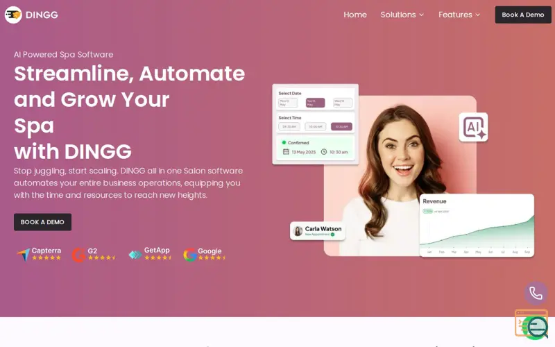 Screenshot of DINGG, a launch using Inspectlet