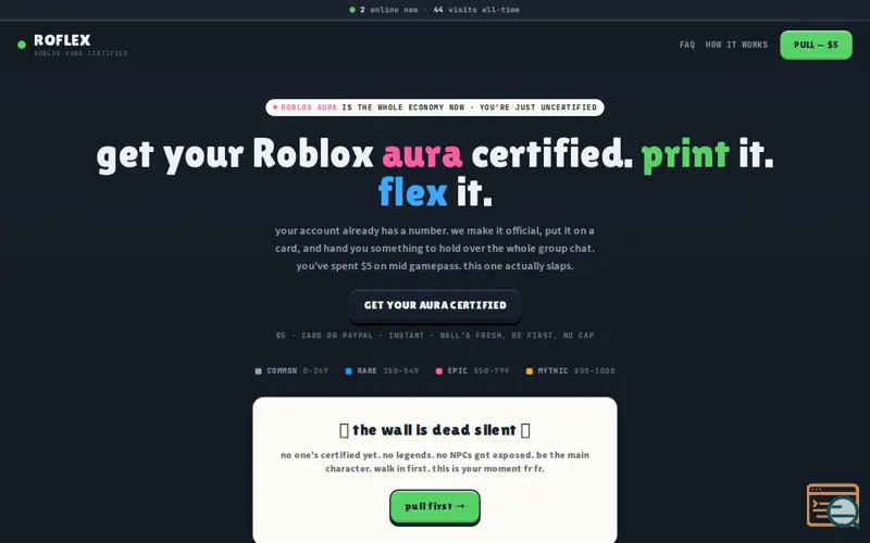 Screenshot of ROFLEX