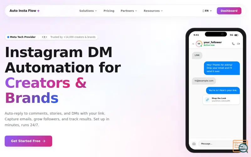 Screenshot of Auto Insta Flow