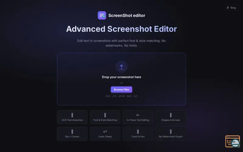 Screenshot of Free Screenshot Text Editor